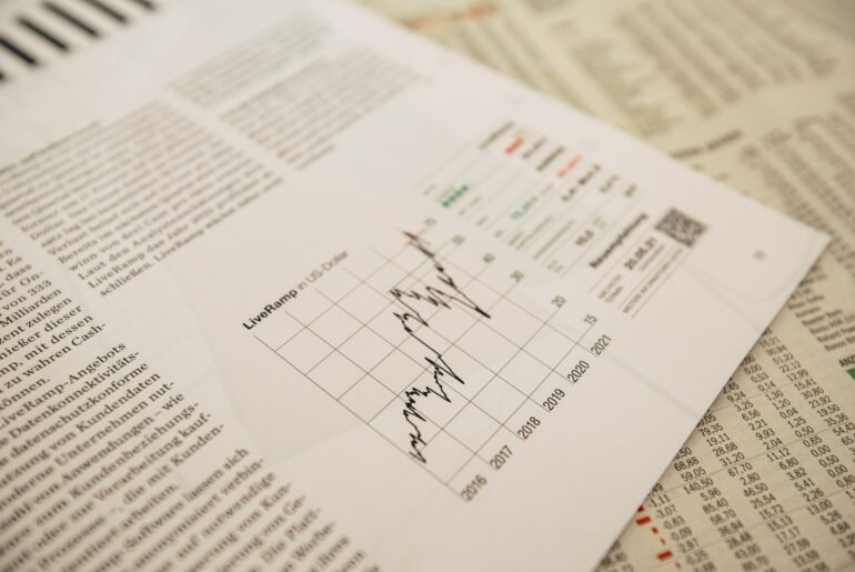 Shipping trade documents and commercial invoices on a desk